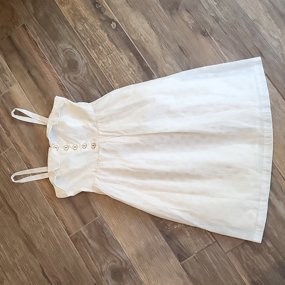 Maeve White Midi Dress with Brown Cardigan - Picture 2 of 12